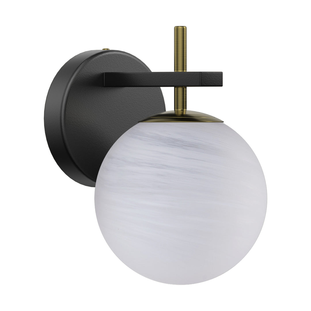 Nimbus 1 - Light Dimmable Iron ETL Bathroom Vanity Light with Round Shape Cloud Glass Shade #CLB29015