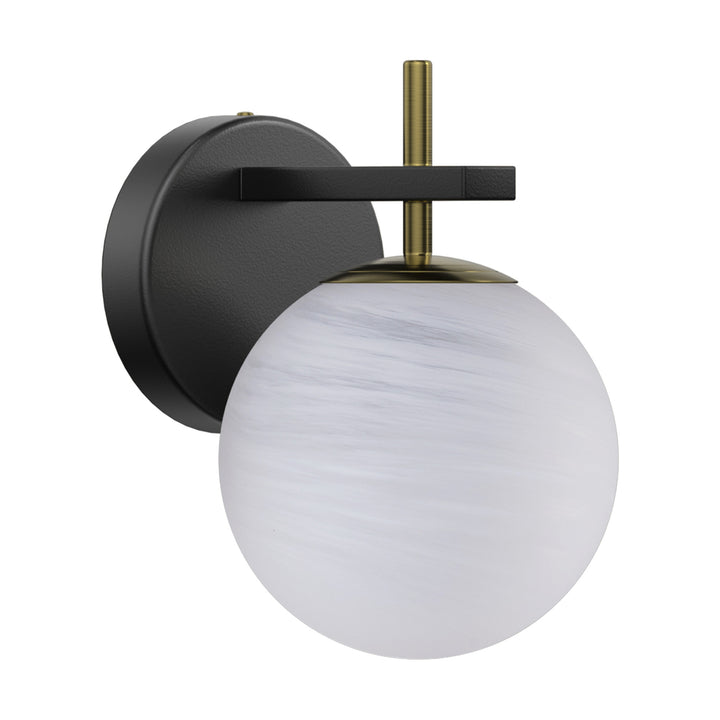 Nimbus 1 - Light Dimmable Iron ETL Bathroom Vanity Light with Round Shape Cloud Glass Shade #CLB29015