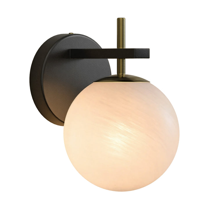 Nimbus 1 - Light Dimmable Iron ETL Bathroom Vanity Light with Round Shape Cloud Glass Shade #CLB29015