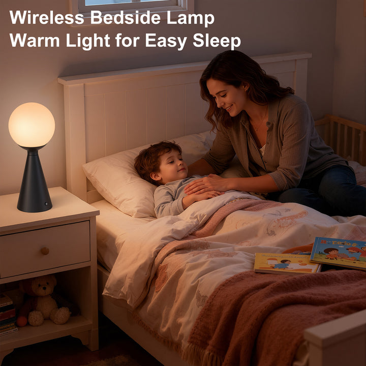 Vivid 13" Modern Rechargeable Touch Led Table Lamp With Round Shade And Usb-C Charging #T279