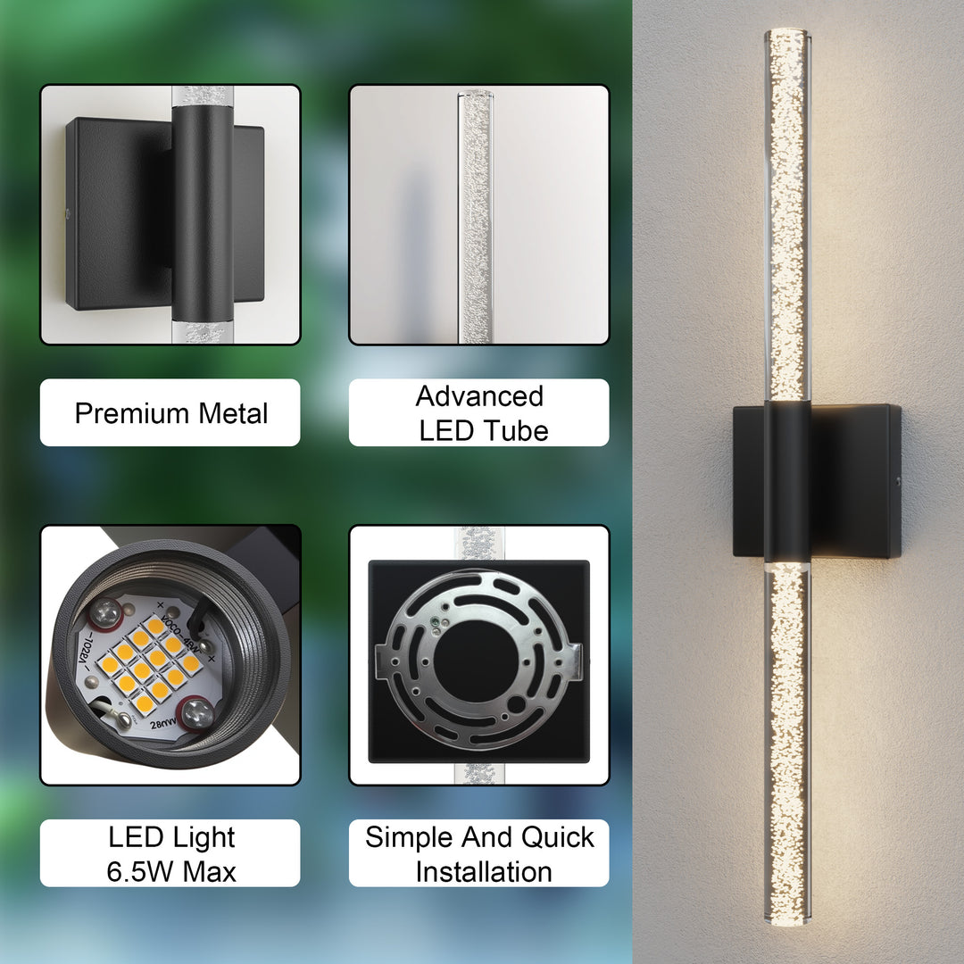Solstice 24''H Dimmable Led Outdoor Sconce With Tempered Glass #7082