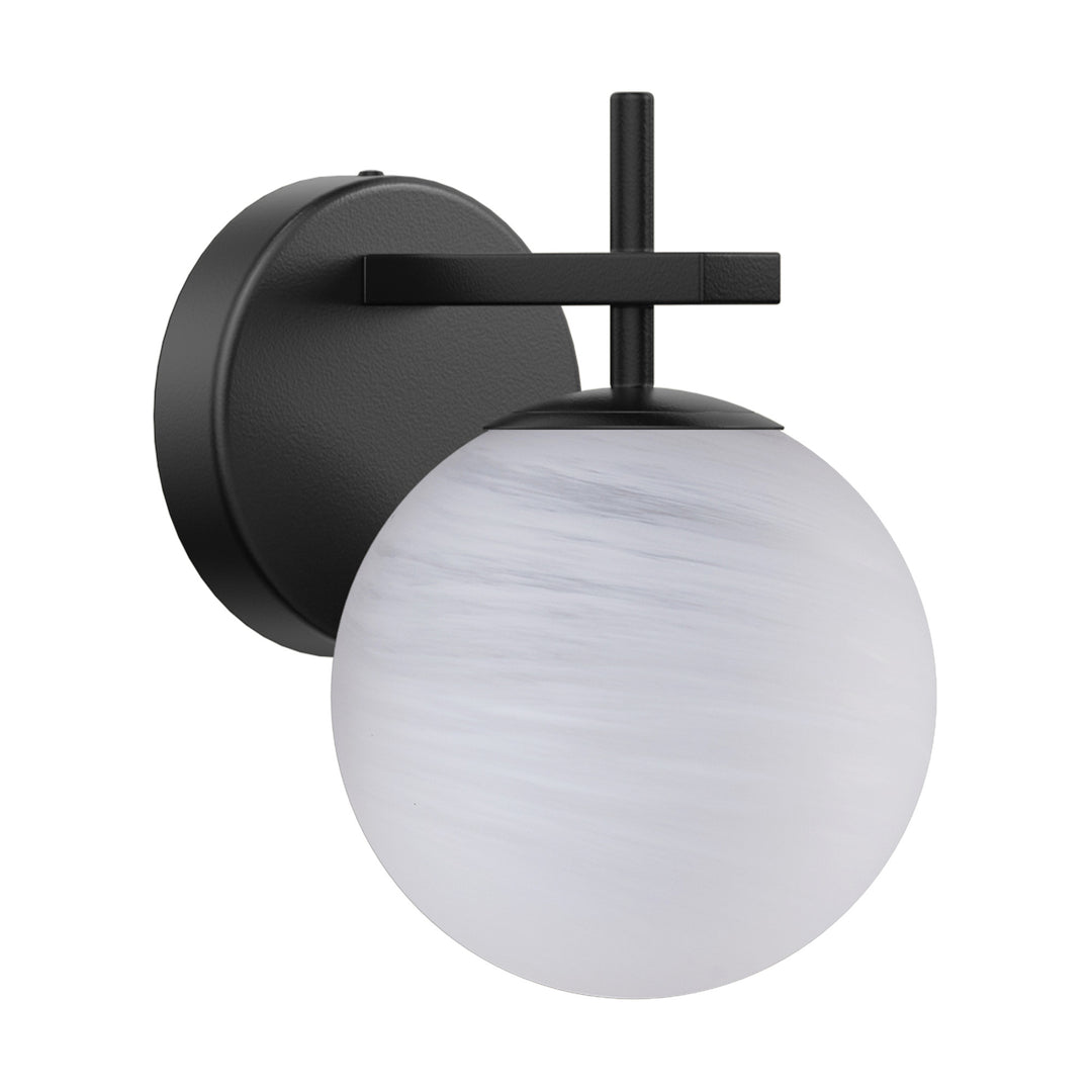 Nimbus 1 - Light Dimmable Iron ETL Bathroom Vanity Light with Round Shape Cloud Glass Shade #CLB29015