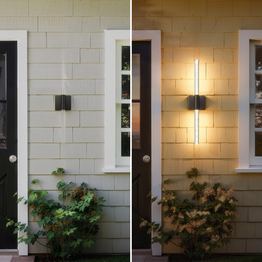 Solstice 24''H Dimmable Led Outdoor Sconce With Tempered Glass #7082