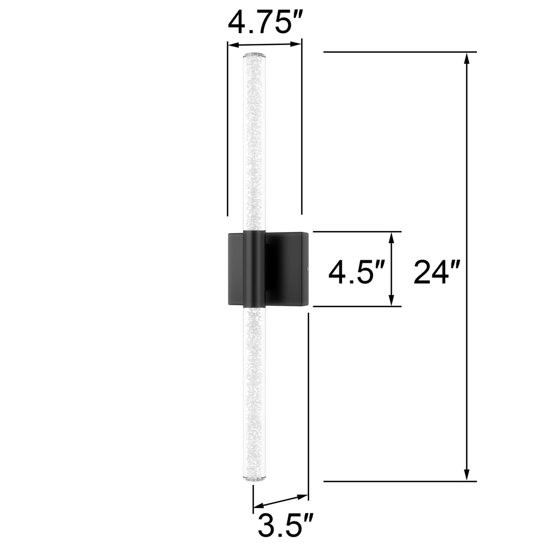 Solstice 24''H Dimmable Led Outdoor Sconce With Tempered Glass #7082