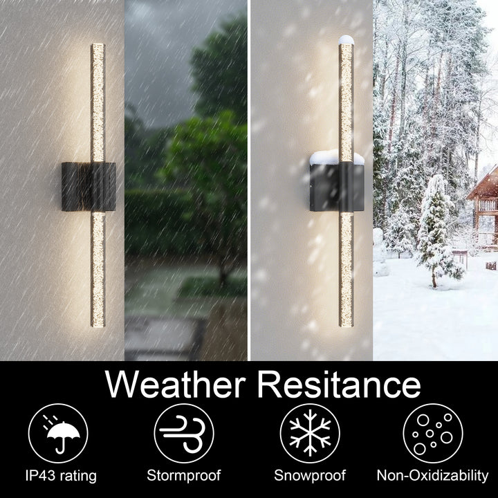 Solstice 24''H Dimmable Led Outdoor Sconce With Tempered Glass #7082