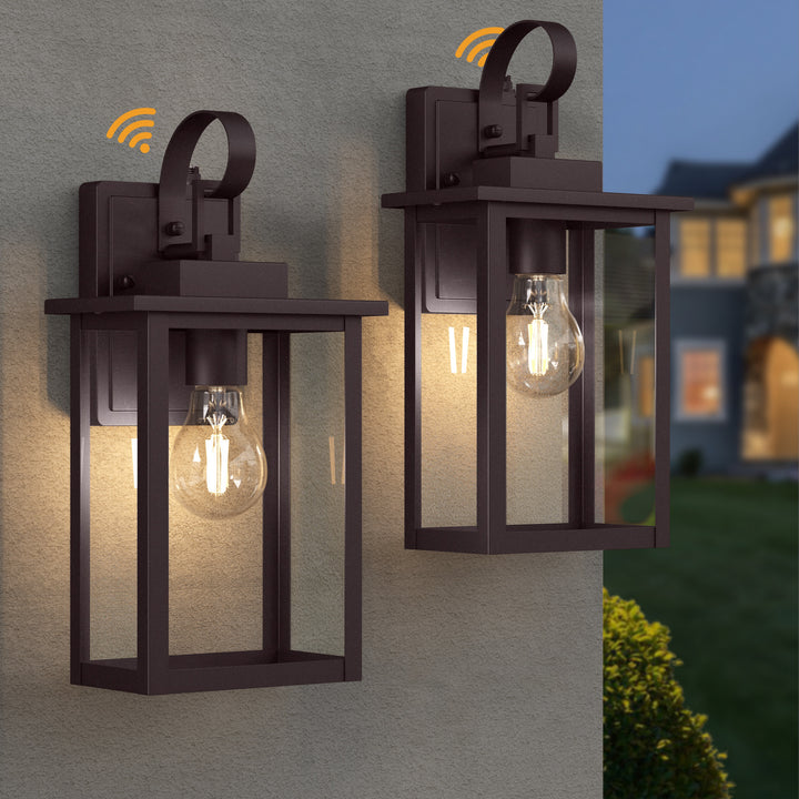 Radiance Glass Outdoor Wall Light with Dusk to Dawn #7042