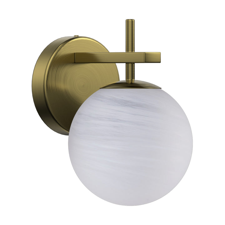 Nimbus 1 - Light Dimmable Iron ETL Bathroom Vanity Light with Round Shape Cloud Glass Shade #CLB29015