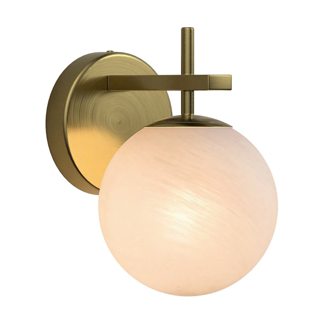 Nimbus 1 - Light Dimmable Iron ETL Bathroom Vanity Light with Round Shape Cloud Glass Shade #CLB29015