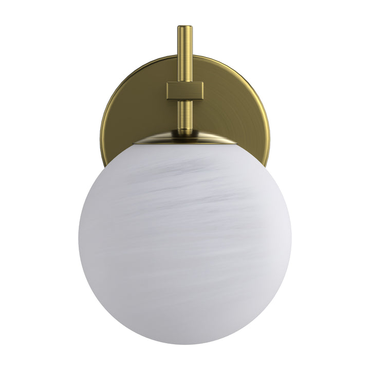 Nimbus 1 - Light Dimmable Iron ETL Bathroom Vanity Light with Round Shape Cloud Glass Shade #CLB29015