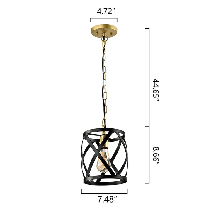 Maxax 1 - Light Shaded Drum Pendant Lighting #MX21021-1BG