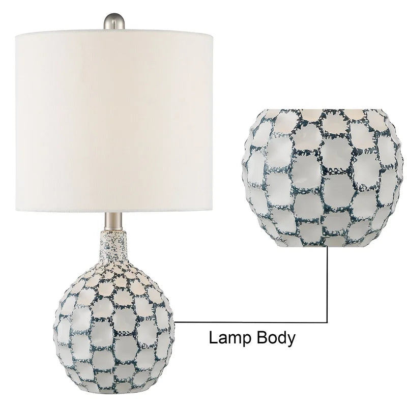 21 in White Table Lamp