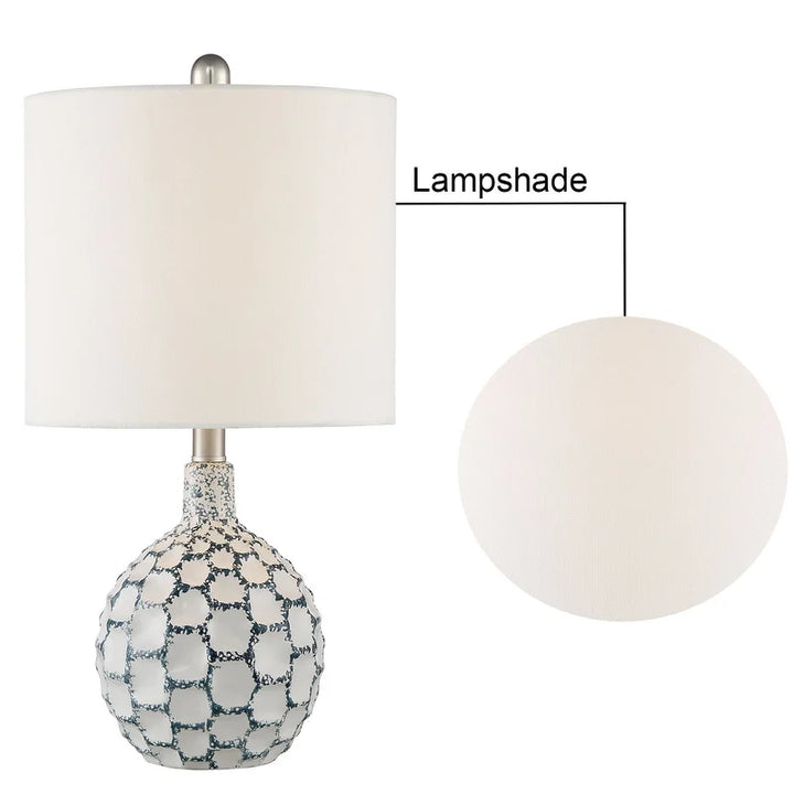 21 in White Table Lamp