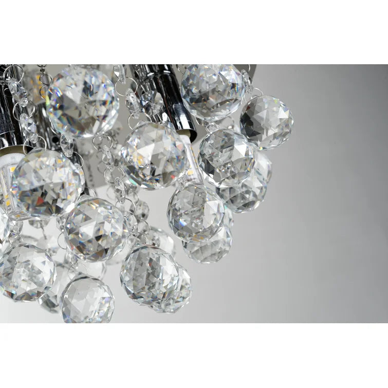 Maxax 3-Light 9.84in Crystal Flush Mount #OM23