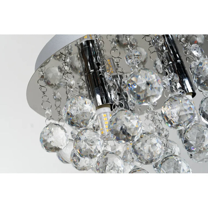 Maxax 3-Light 9.84in Crystal Flush Mount #OM23