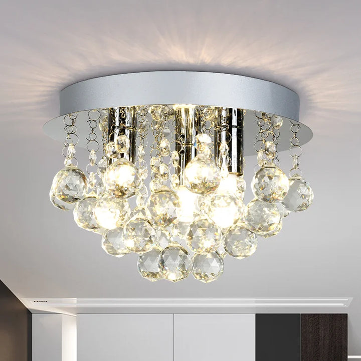 Maxax 3-Light 9.84in Crystal Flush Mount #OM23