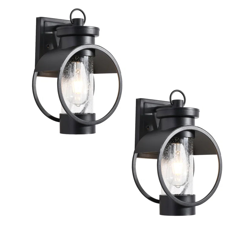Maxax Wall Lantern 2-Pack Outdoor Indoor Wall Sconce Fixture with E26 Base Socket #2062/2W