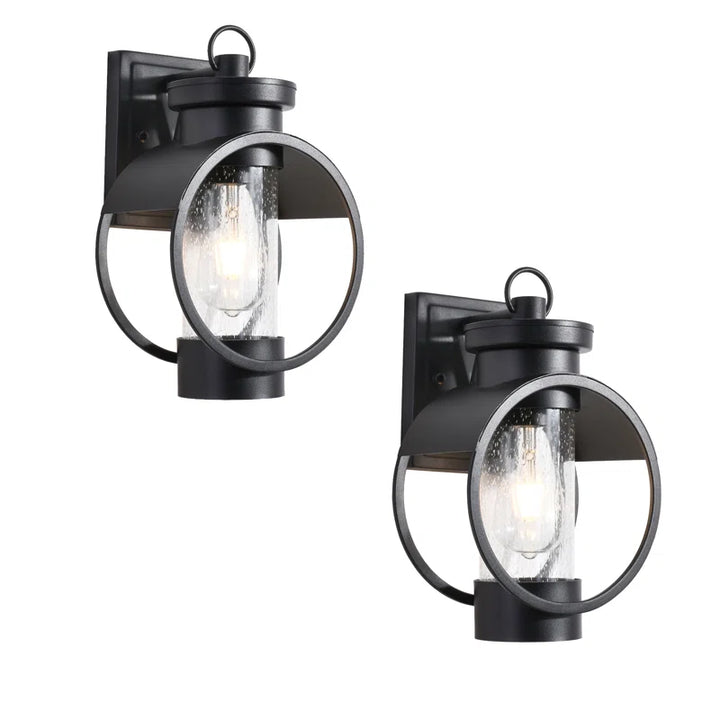 Maxax Wall Lantern 2-Pack Outdoor Indoor Wall Sconce Fixture with E26 Base Socket #2062/2W