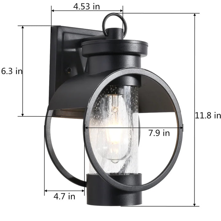 Maxax Wall Lantern 2-Pack Outdoor Indoor Wall Sconce Fixture with E26 Base Socket #2062/2W