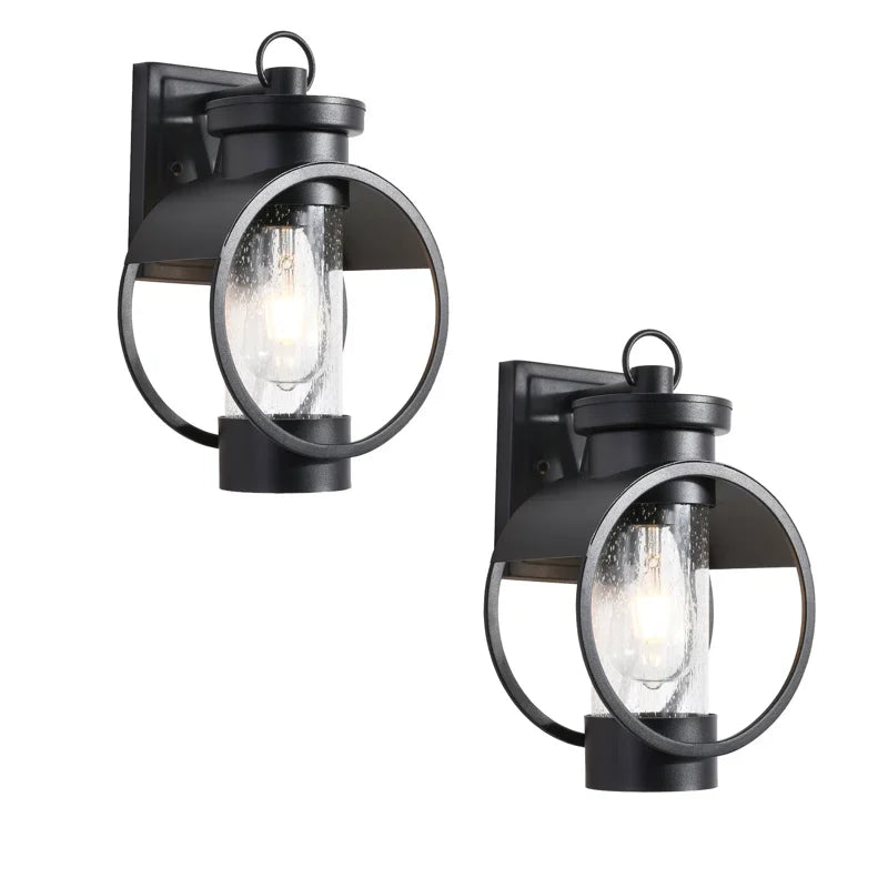 Maxax Wall Lantern 2-Pack Outdoor Indoor Wall Sconce Fixture with E26 Base Socket #2062/2W