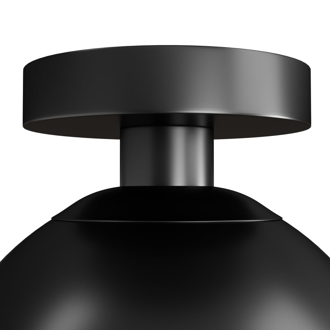 7.78 "-1 Light Paint Black /Brushed Brass /Brushed Nickel Modern Minimalist Milky White Glass Globe Semi Flush Mount Lighting Fixture For Bedroom/Hallway ＃C001