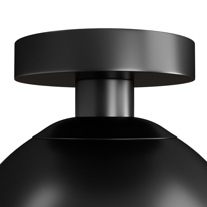 7.78 "-1 Light Paint Black /Brushed Brass /Brushed Nickel Modern Minimalist Milky White Glass Globe Semi Flush Mount Lighting Fixture For Bedroom/Hallway ＃C001