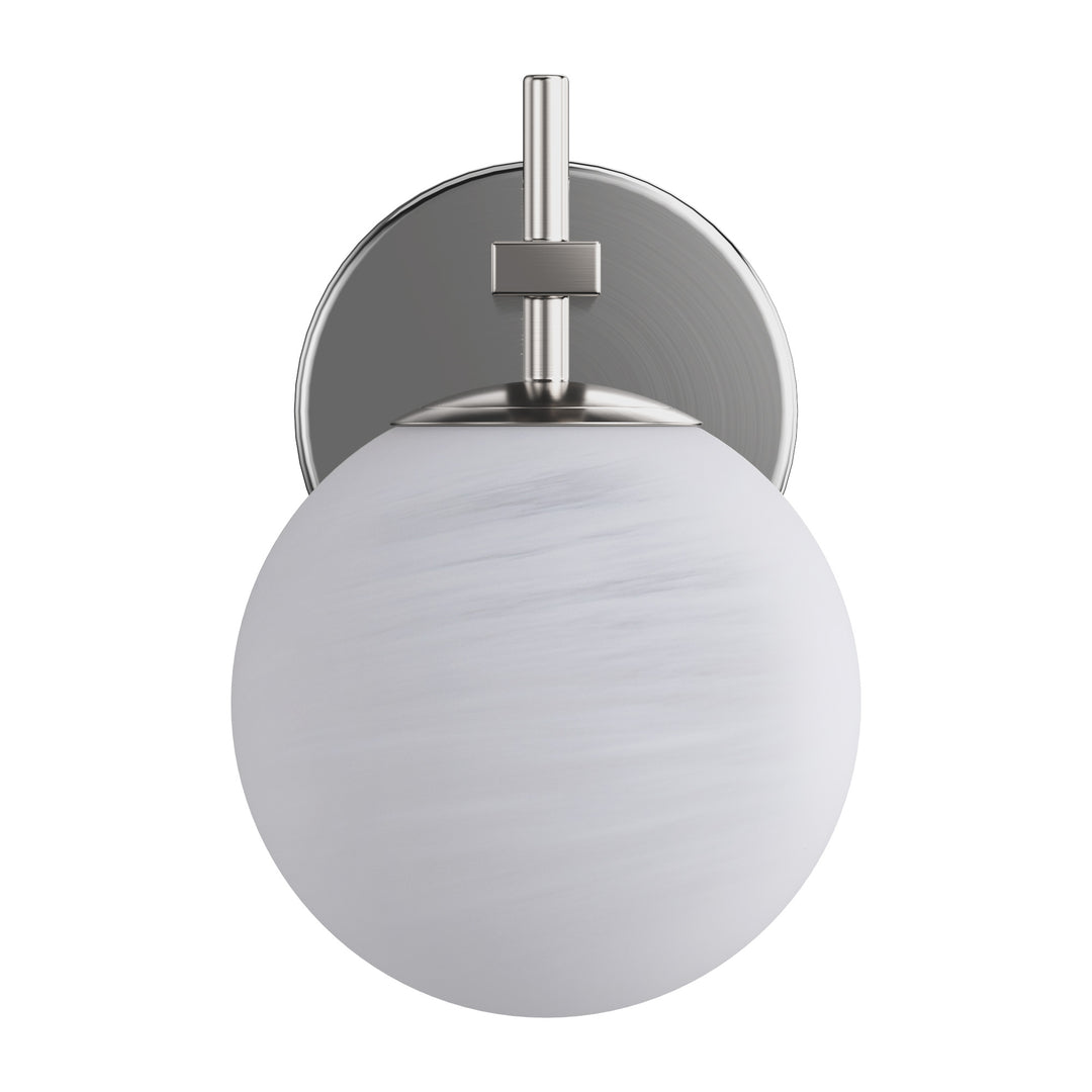 Nimbus 1 - Light Dimmable Iron ETL Bathroom Vanity Light with Round Shape Cloud Glass Shade #CLB29015