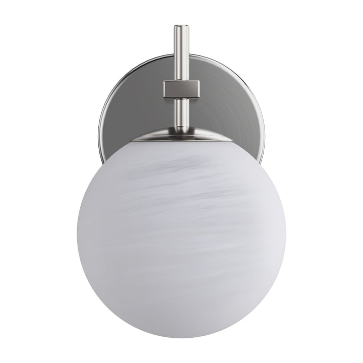 Nimbus 1 - Light Dimmable Iron ETL Bathroom Vanity Light with Round Shape Cloud Glass Shade #CLB29015