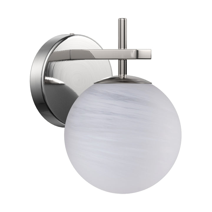 Nimbus 1 - Light Dimmable Iron ETL Bathroom Vanity Light with Round Shape Cloud Glass Shade #CLB29015