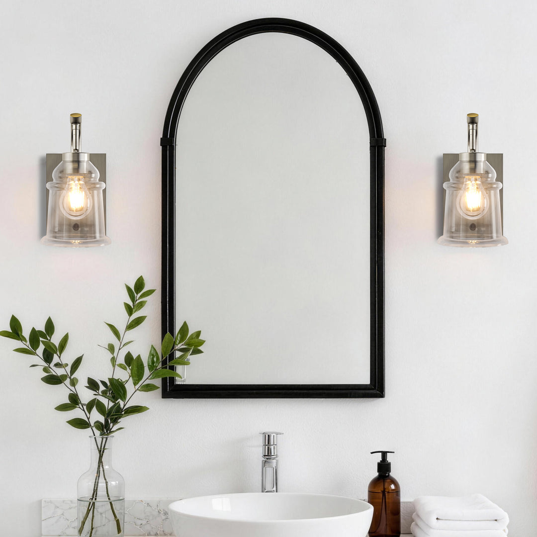 5''w Dimmable Nickel Iron Adjustable Light Direction Wall Sconces #19001