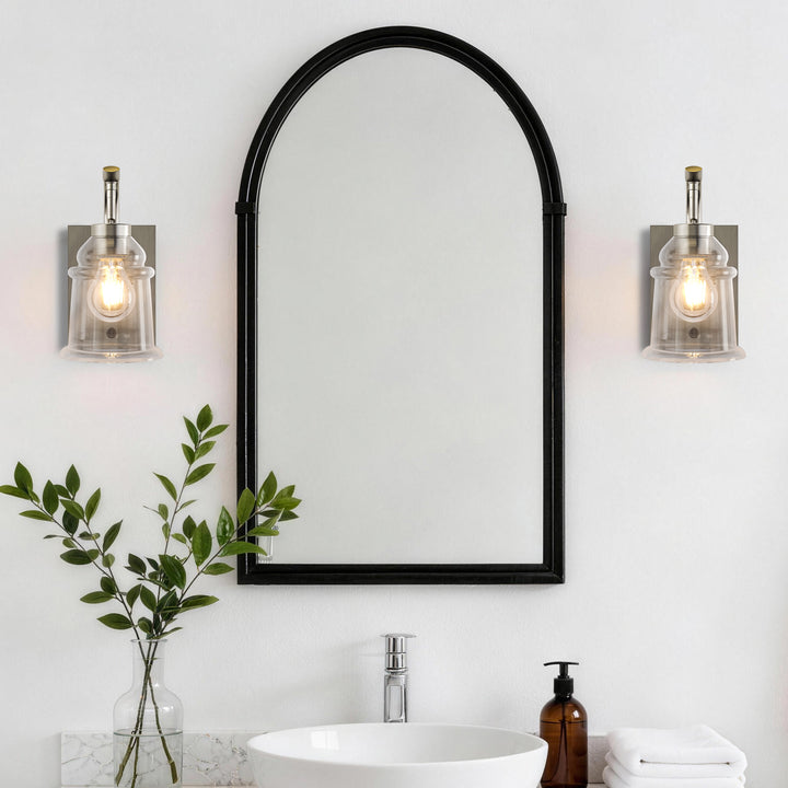 5''w Dimmable Nickel Iron Adjustable Light Direction Wall Sconces #19001