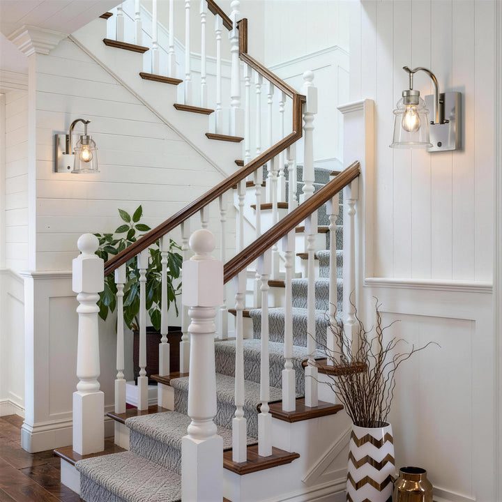 5''w Dimmable Nickel Iron Adjustable Light Direction Wall Sconces #19001