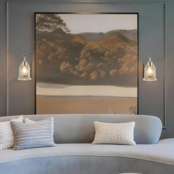 5''w Dimmable Nickel Iron Adjustable Light Direction Wall Sconces #19001