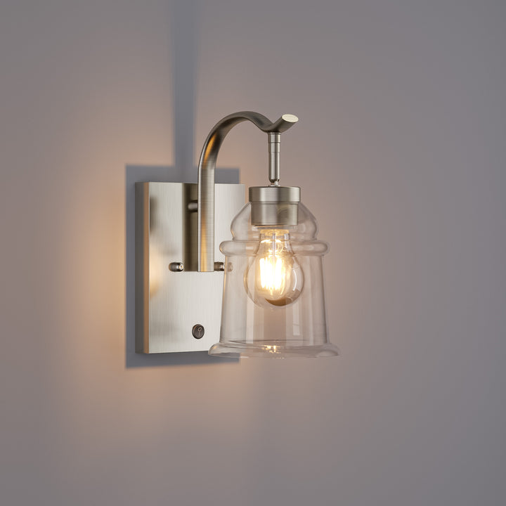 5''w Dimmable Nickel Iron Adjustable Light Direction Wall Sconces #19001