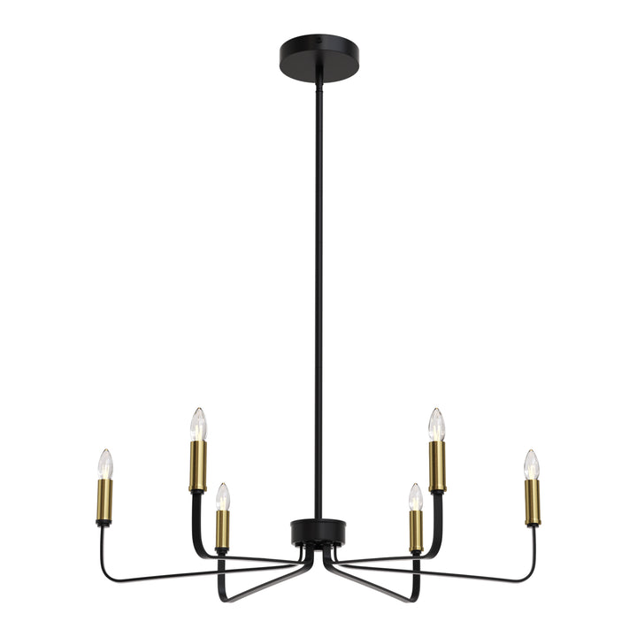 Essence 6 - Light 26"W Dimmable Classic Candle Style Chandelier #29020
