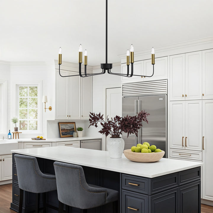 Essence 6 - Light 26"W Dimmable Classic Candle Style Chandelier #29020