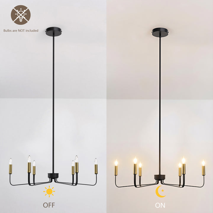 Essence 6 - Light 26"W Dimmable Classic Candle Style Chandelier #29020