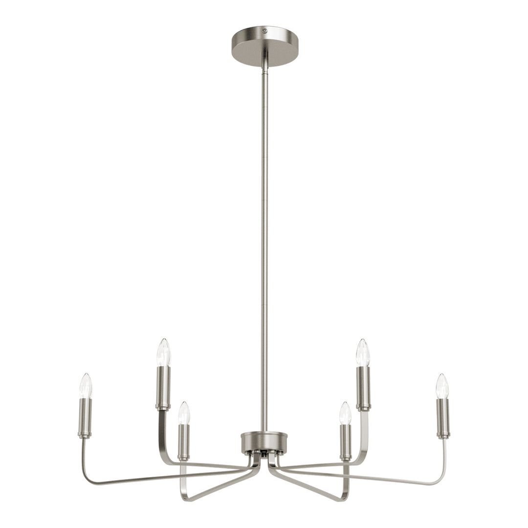 Essence 6 - Light 26"W Dimmable Classic Candle Style Chandelier #29020