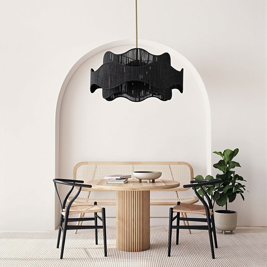 Shine 5 - Light 28" Hand-Woven Rattan Boho/Modern Farmhouse Drum Chandelier With Polished Brass Finish For Dining Room Or Bedroom #29040