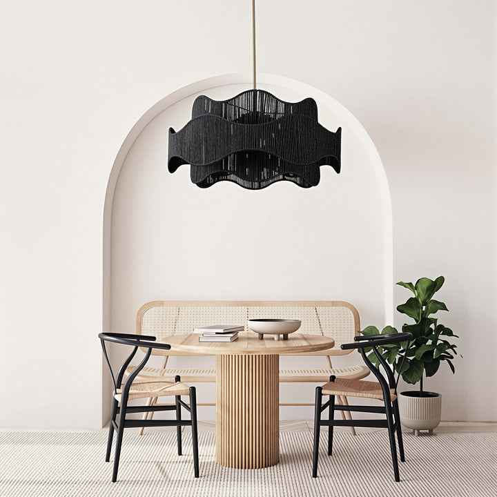 Shine 5 - Light 28" Hand-Woven Rattan Boho/Modern Farmhouse Drum Chandelier With Polished Brass Finish For Dining Room Or Bedroom #29040