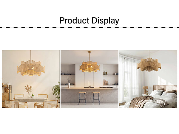 Shine 5 - Light 28" Hand-Woven Rattan Boho/Modern Farmhouse Drum Chandelier With Polished Brass Finish For Dining Room Or Bedroom #29040