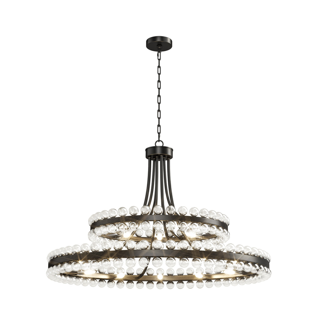Brilliance Maxax 8 - Light Dimmable Wagon Wheel Chandelier #19217
