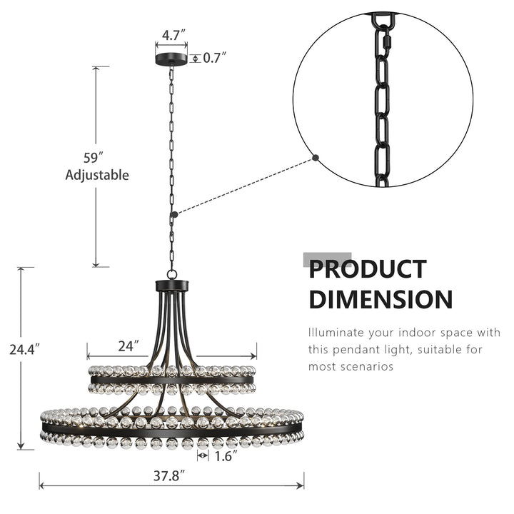Brilliance Maxax 8 - Light Dimmable Wagon Wheel Chandelier #19217