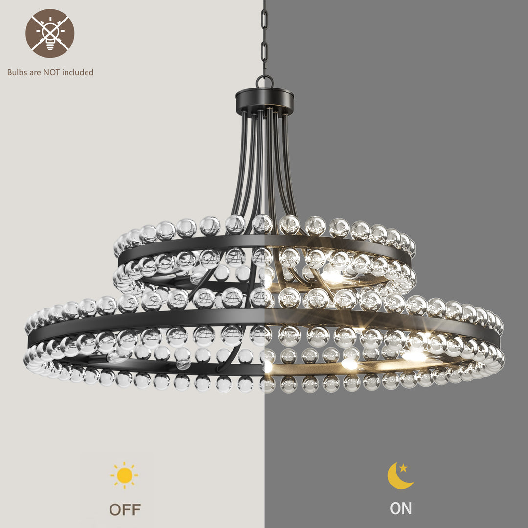 Brilliance Maxax 8 - Light Dimmable Wagon Wheel Chandelier #19217