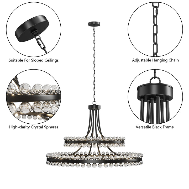 Brilliance Maxax 8 - Light Dimmable Wagon Wheel Chandelier #19217