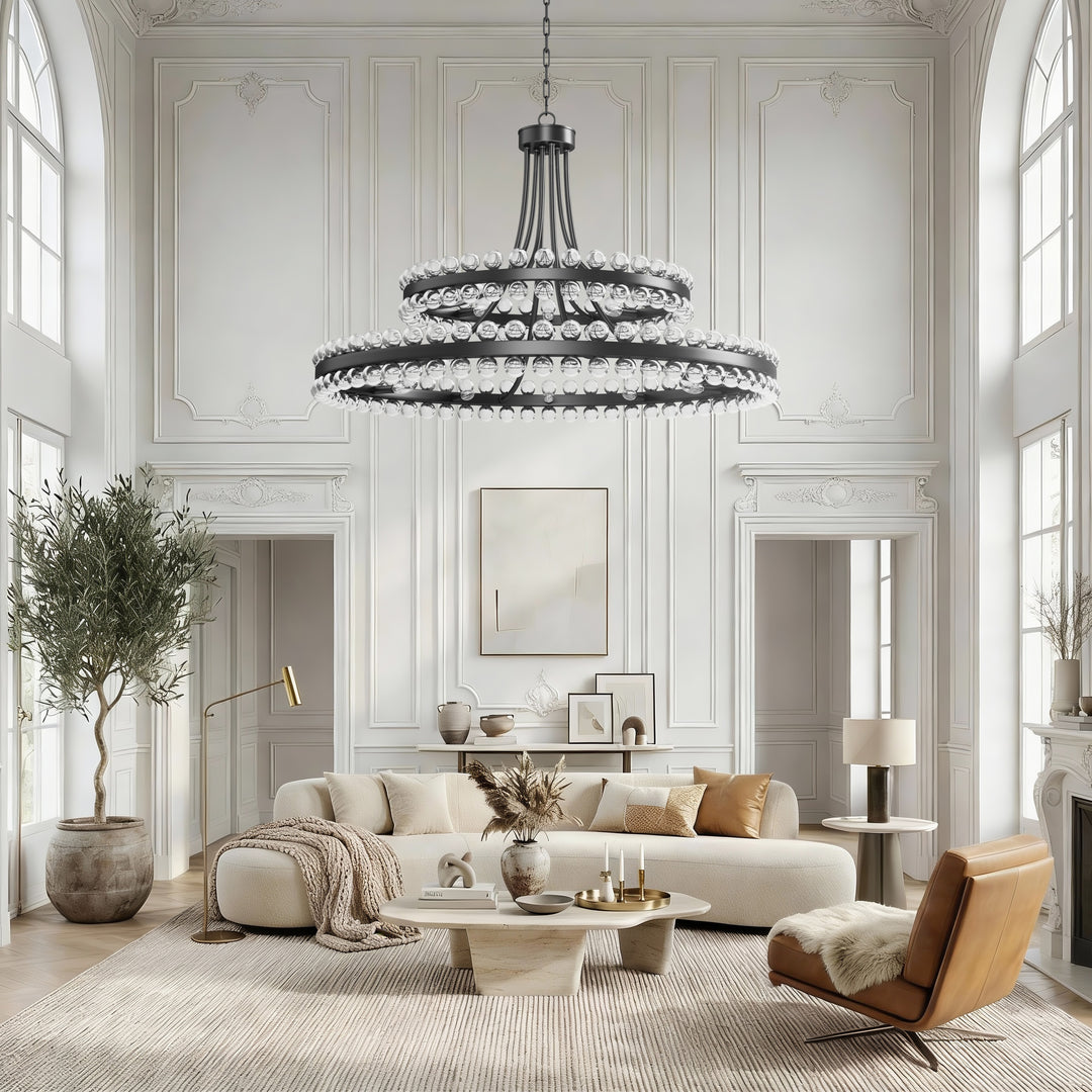 Brilliance Maxax 8 - Light Dimmable Wagon Wheel Chandelier #19217