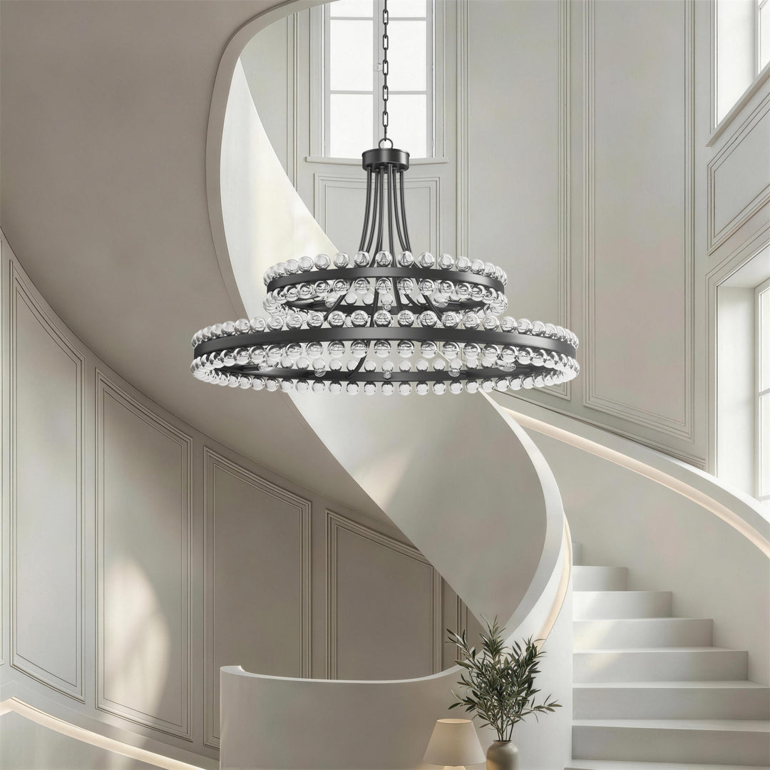 Brilliance Maxax 8 - Light Dimmable Wagon Wheel Chandelier #19217
