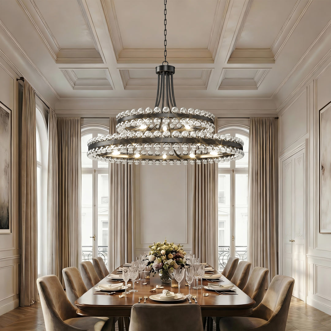 Brilliance Maxax 8 - Light Dimmable Wagon Wheel Chandelier #19217