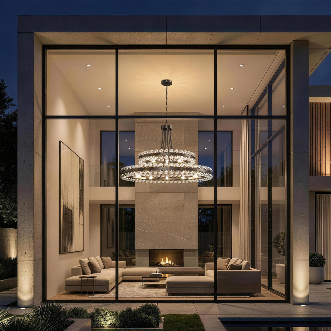 Brilliance Maxax 8 - Light Dimmable Wagon Wheel Chandelier #19217