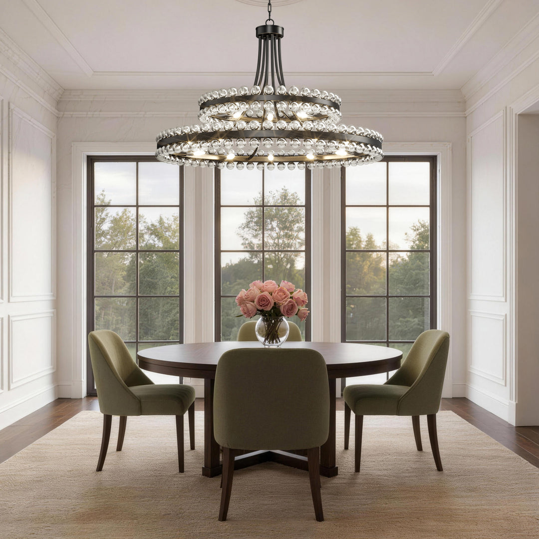 Brilliance Maxax 8 - Light Dimmable Wagon Wheel Chandelier #19217