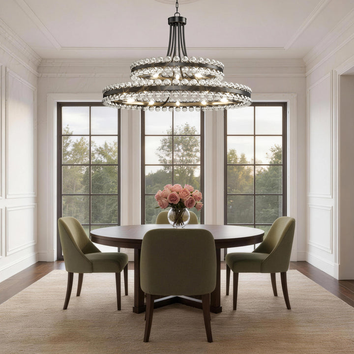 Brilliance Maxax 8 - Light Dimmable Wagon Wheel Chandelier #19217